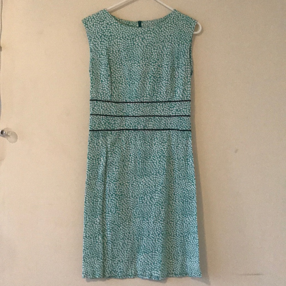 Dress - green and white